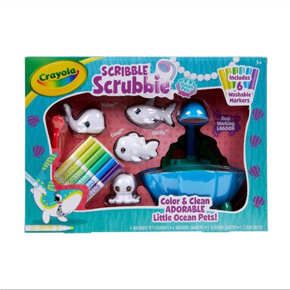 ✨New✨Crayola 12pc Scribble Scrubbie Pets Ocean Lagoon ❤️🌊